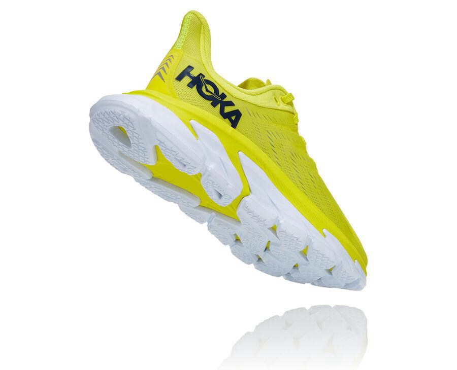 Hoka One One ランニングシューズ レディース 蛍光 - クリフトン 縁 - HI6201458